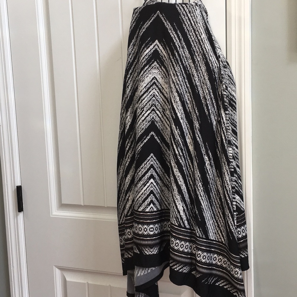 New directions striped asymmetrical skirt